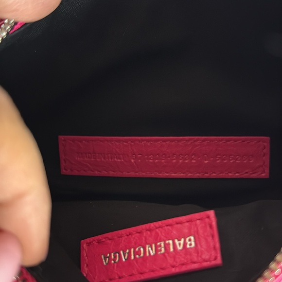 ❌SOLD❌Balenciaga Le Cagole XS Pink Crinkled Leather Two Way Bag - Picture 10 of 14